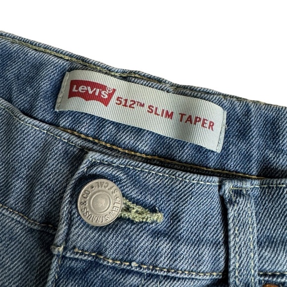 Levi’s 512 Slim Taper Light Wash denim jeans girls 16 regular - Picture 3 of 11